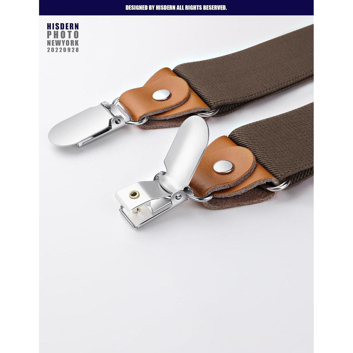 Herren Hosenträger X-Form mit 4 starken Metallclips, verstellbar