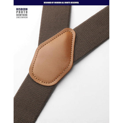 Herren Hosenträger X-Form mit 4 starken Metallclips, verstellbar