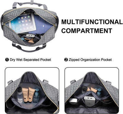 Damen Reisetasche Sporttasche Weekender Handgepäck mit Laptopfach