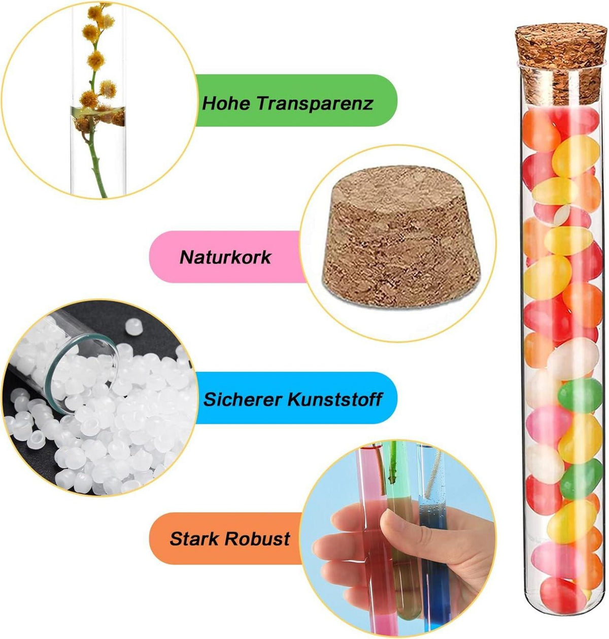 Reagenzgläser Set Korken 16x150mm 20ml + ZubehörpaRepository