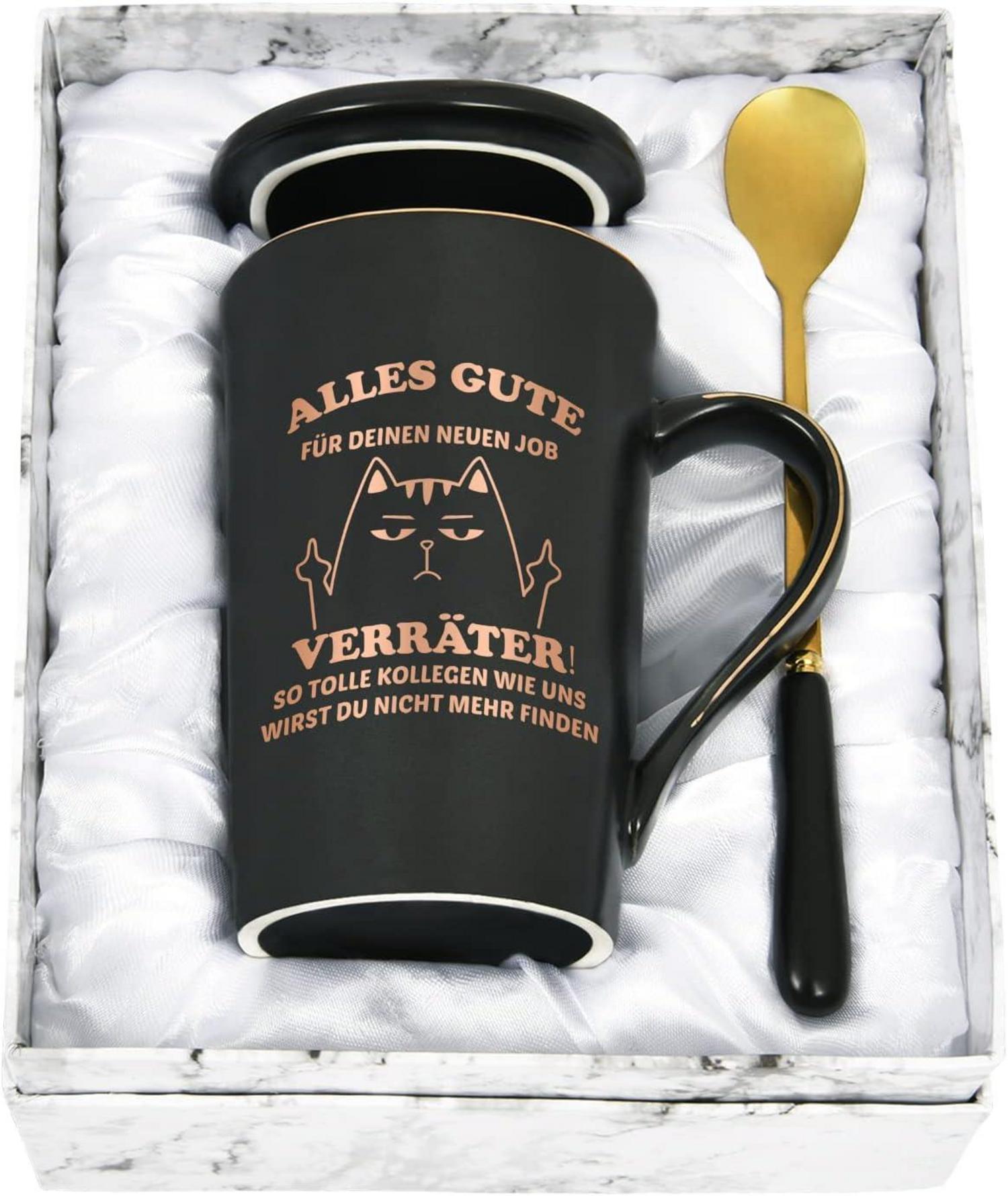 Abschiedsgeschenk Kollegen Kaffeetasse Alles Gute Spruch 400ml Ginlee