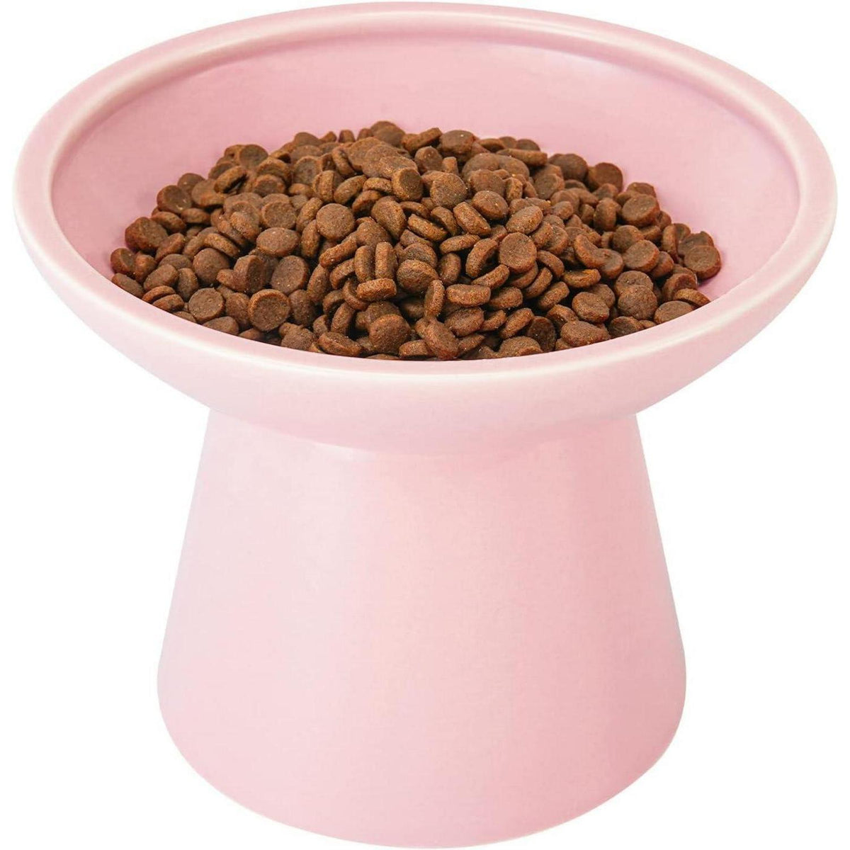 Keramischer Katzennapf erhöht – Rosa, extra breit
