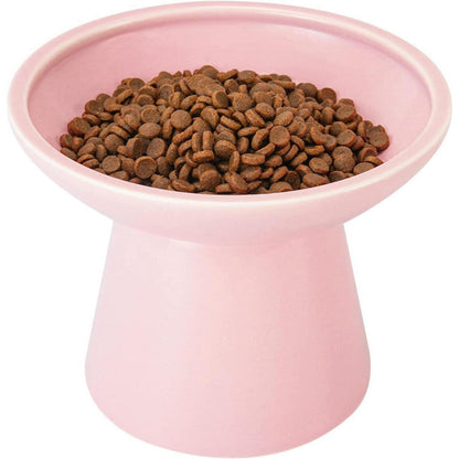 Keramischer Katzennapf erhöht – Rosa, extra breit
