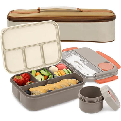 Bugucat Lunchbox Kinder Bentobox mit Fächern 1300ML 3 Stücke