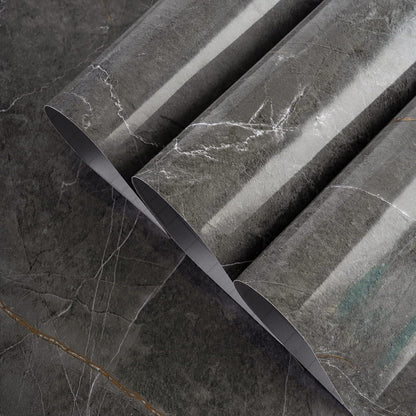 Selbstklebende Marmor Granit Tapete Dunkelgrau 80x400cm PVC Folie