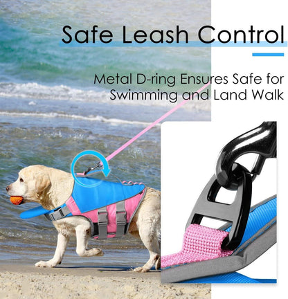 ThinkPet Hund Schwimmweste Rettungsweste Reflektierend Auftrieb Blau XXL