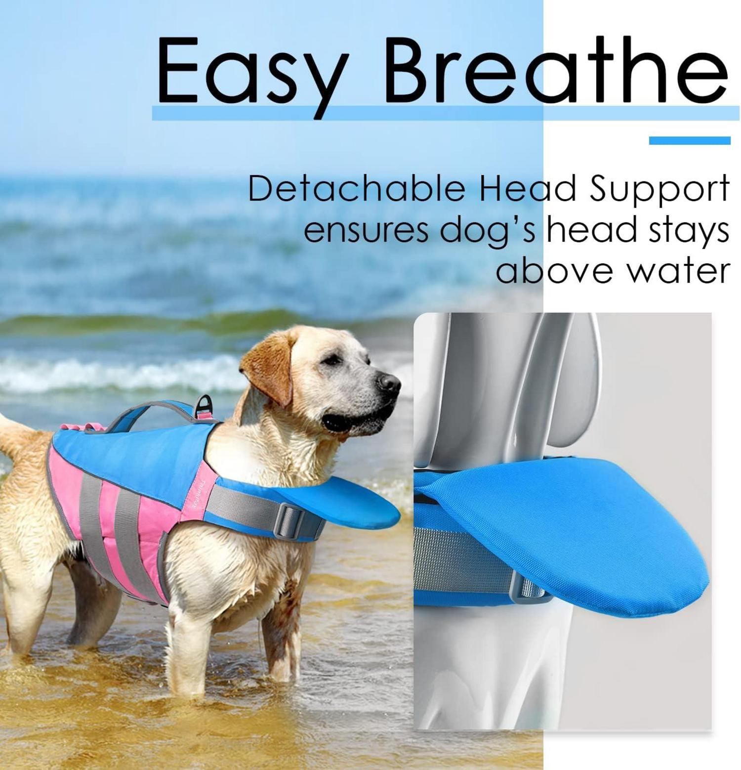 Hund Schwimmweste Rettungsweste Reflektierend Blau Rosa