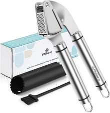 Knoblauchpresse Edelstahl profi Premium Garlic Press Reinigungsbürsten