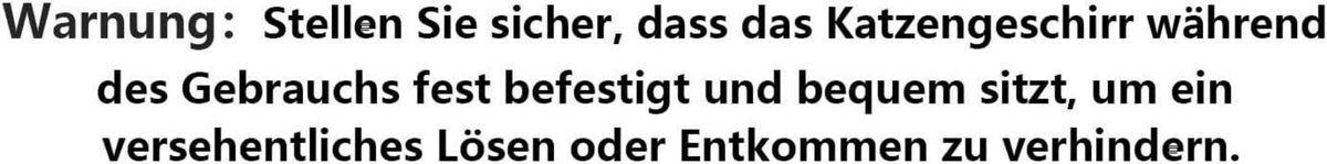 Ausbruchsicheres Katzengeschirr mit Leine für Katzen S Schwarz Weich