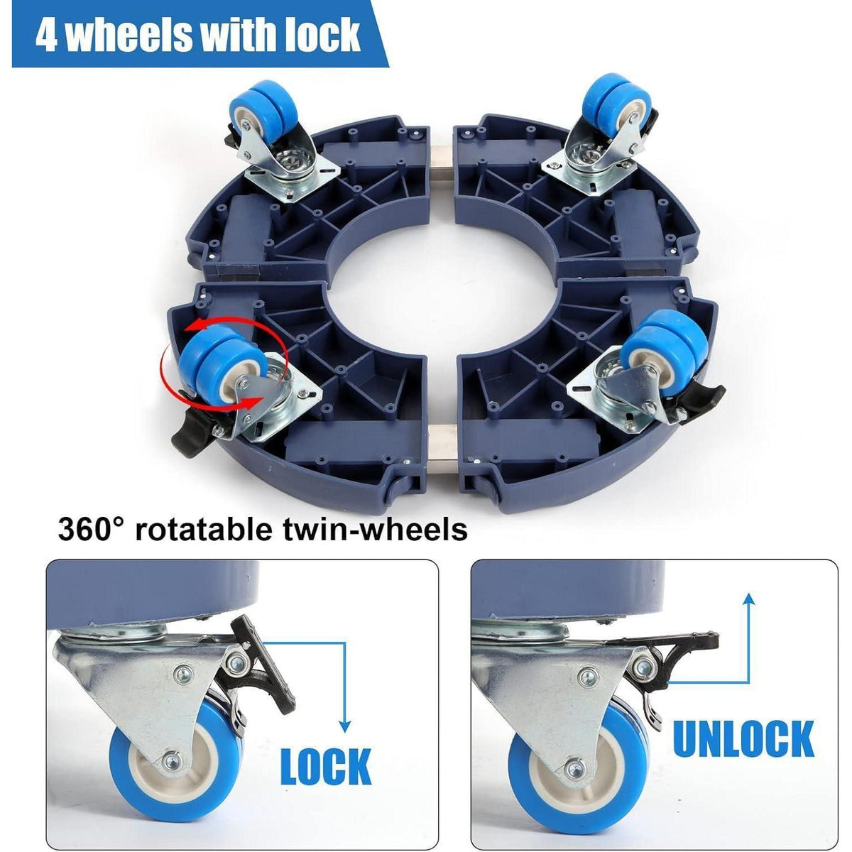 Pflanzenwagen mit Rädern, 2er-Pack, verstellbar & robust