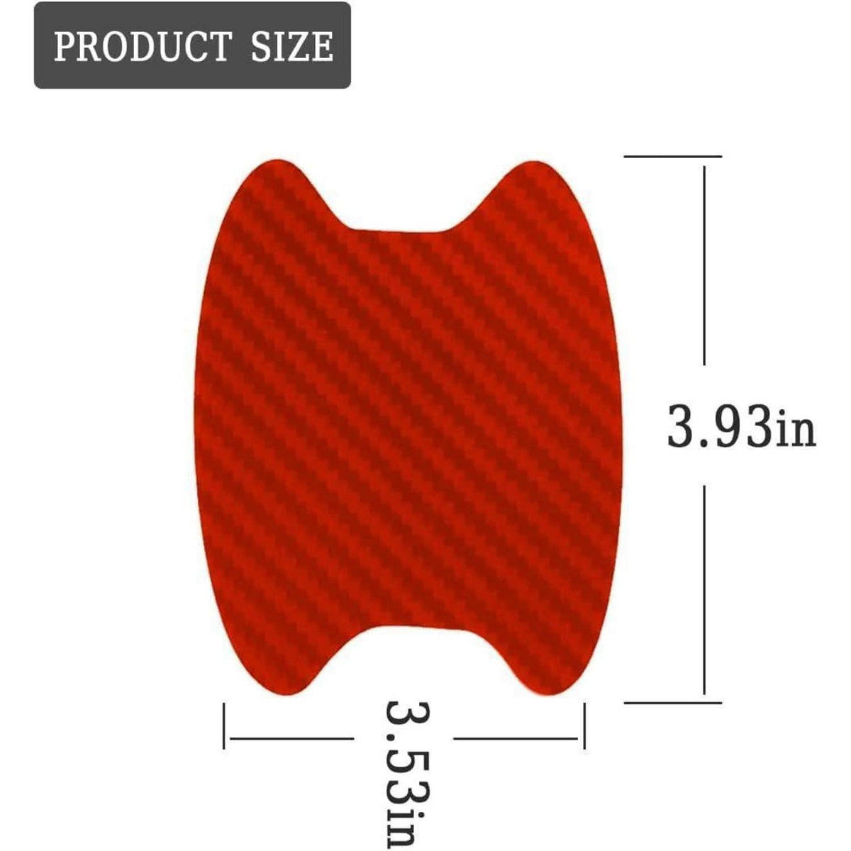 Autotürgriff Schutzfolie Carbon-Look Rot 4 Stück