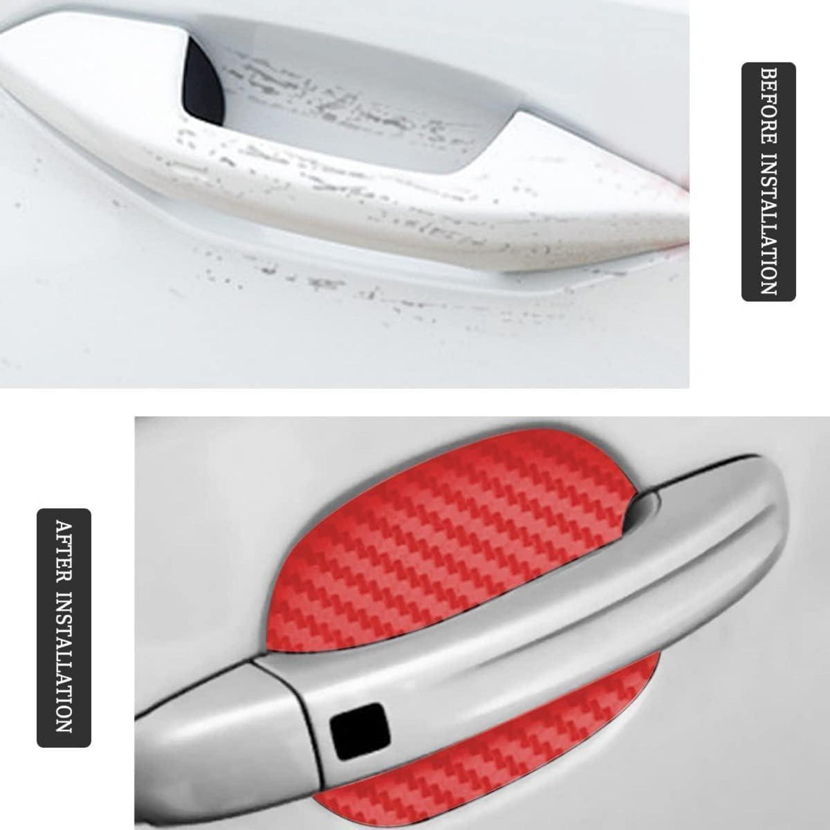 Autotürgriff Schutzfolie Carbon-Look Rot 4 Stück