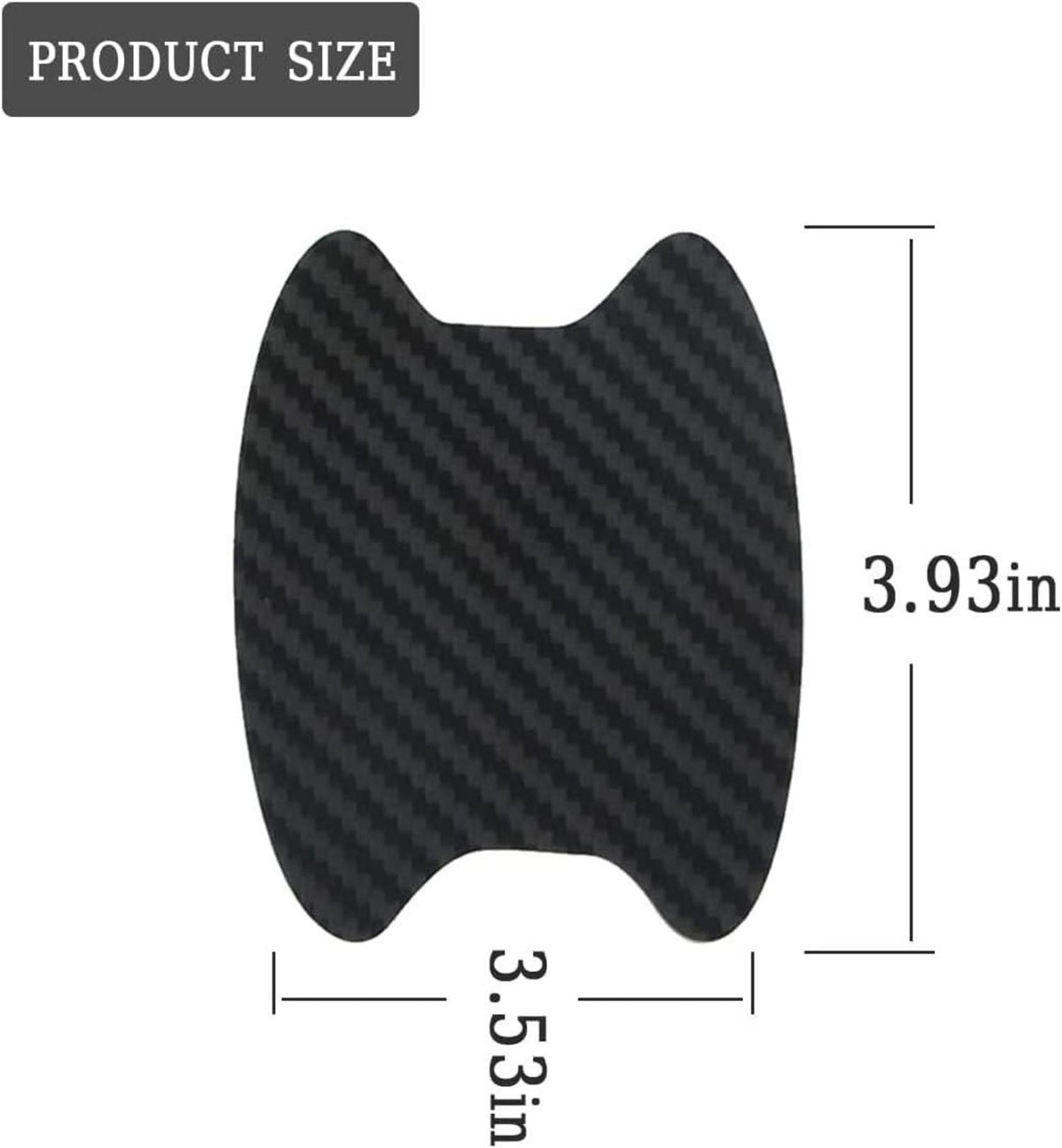 4er Set Carbon Fiber Auto Türgriff Schutzfolie Schwarz