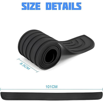 Stoßstangenschutz Gummi Kratzfest 101x8.5cm Schwarz