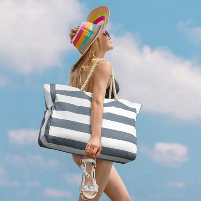 Strandtasche Streifen Tote Bag Badetasche Wasserdicht Groß mit