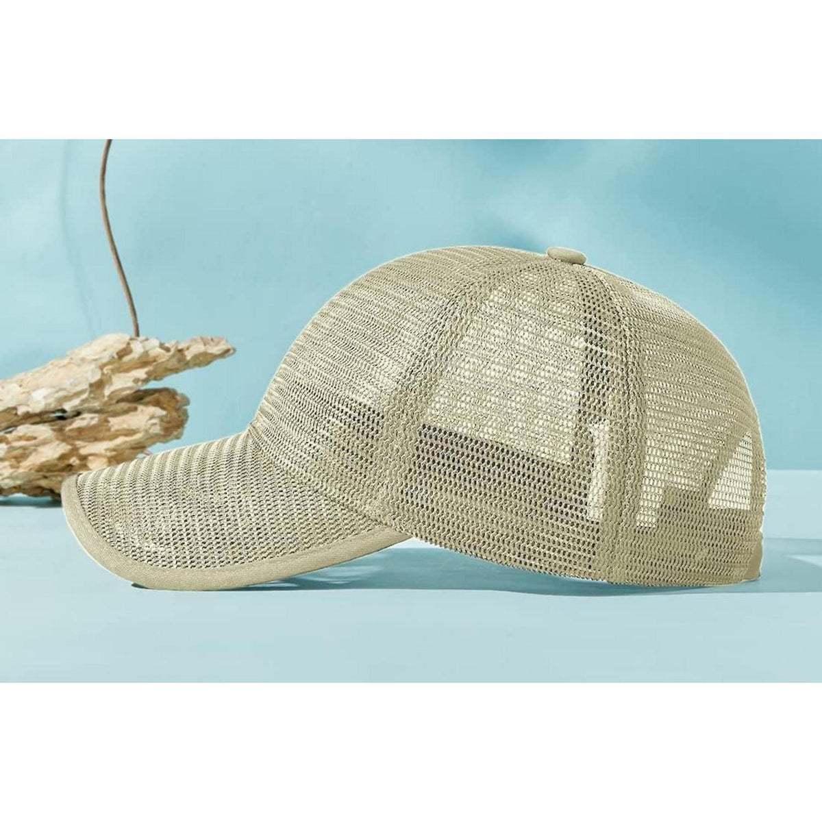 Sommer Baseball Cap Herren Damen Mesh Atmungsaktiv XL Beige