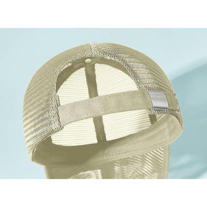 Sommer Baseball Cap Herren Damen Mesh Atmungsaktiv XL Beige