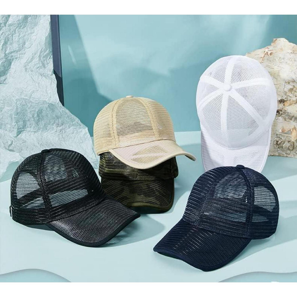 Sommer Baseball Cap Herren Damen Mesh Atmungsaktiv Sonnenschutz