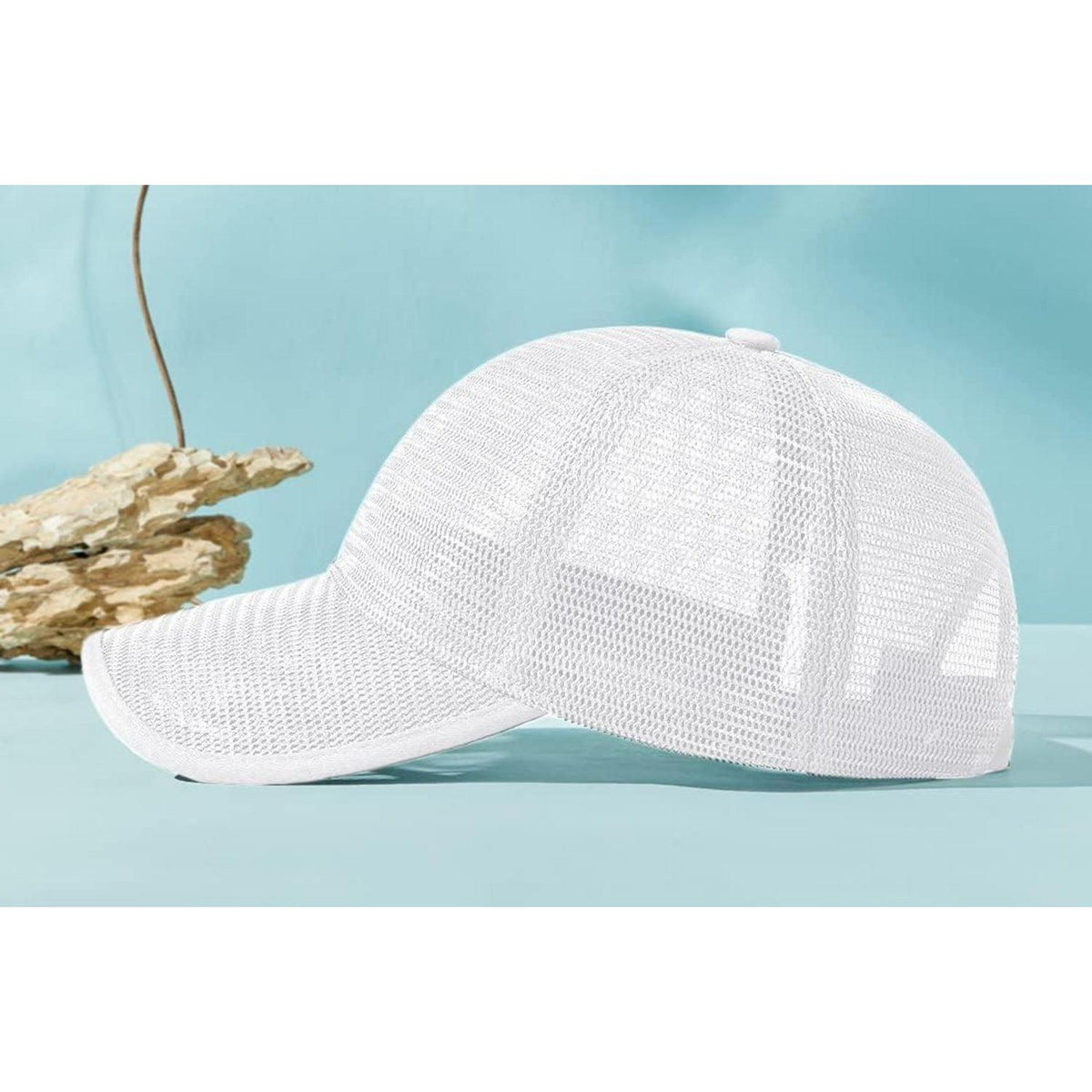 Sommer Baseball Cap Herren Damen Mesh Atmungsaktiv XL Weiß