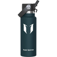 Edelstahl Thermosflasche mit Strohhalm 350ml C-Jade