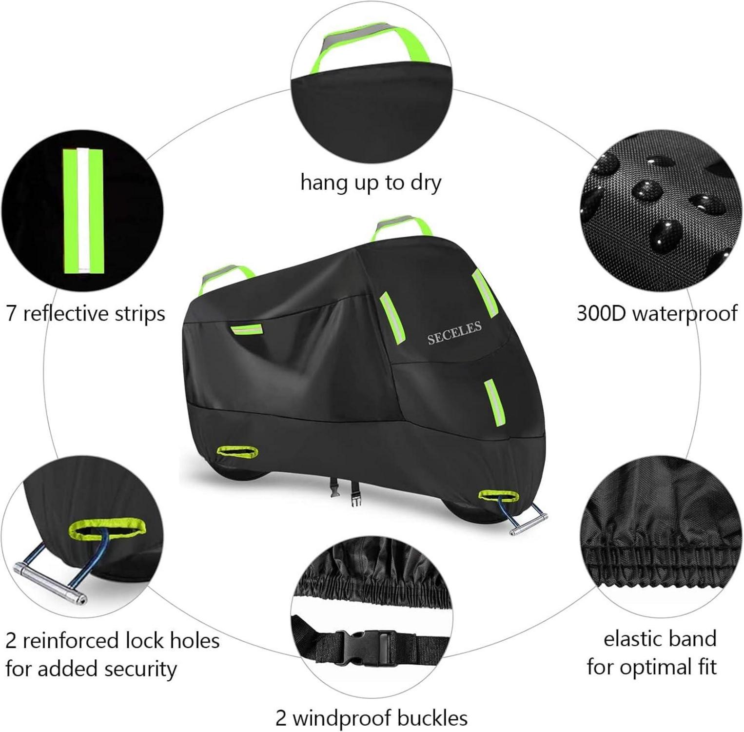 Motorrad Abdeckplane 300D wasserdicht Outdoor Winterfest