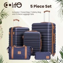 COOLIFE 5tlg Koffer Set ABS Hartschale 4 Rollen TSA-Schloss