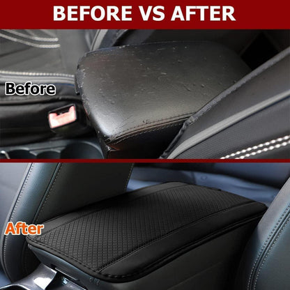 Leder Armlehnenkissen Mittelkonsole Auto Schwarz