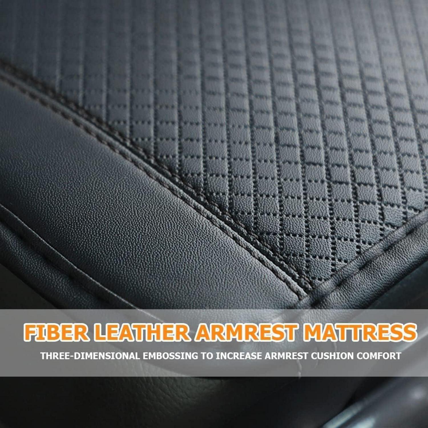 SEO Armlehnenkissen für Autos Schwarz PU Leder Bezug