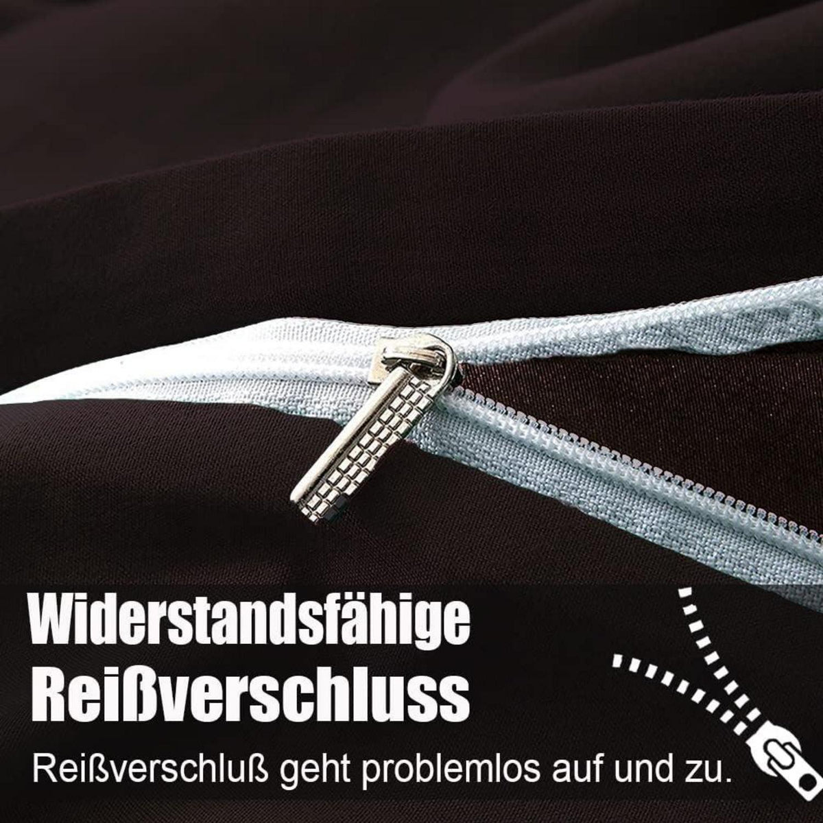 Bettwäsche Braun Weiches Set 200x200 Bettbezug 80x80 Kissenbezug