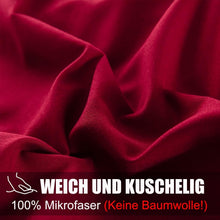 Soifox Bettwäsche 200x200 Rot weich bügelfrei 2-tlg. Set