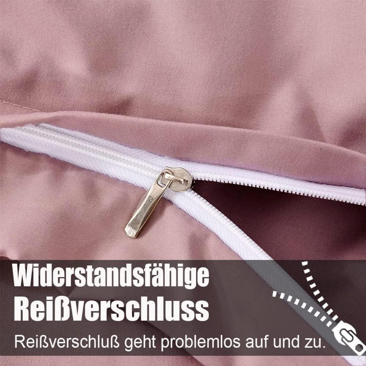 Bettwäsche 200x200 Rosa weich angenehm bügelfrei knitterfrei mit