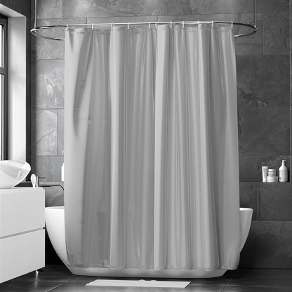 Duschvorhang 120x180 cm Grau Anti-schimmel Wasserabweisend PVC Textil