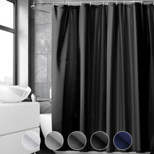 Duschvorhang Anti-Schimmel 120x200 cm Schwarz PVC Antibakteriell
