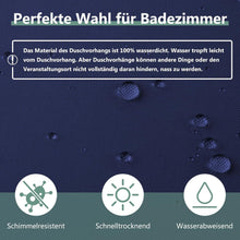 Duschvorhang 240x200 cm Dunkelblau Anti-schimmel PVC
