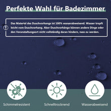 Duschvorhang 180x200 cm Anti-schimmel PVC Wasserdicht