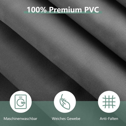 Duschvorhang Anti-schimmel PVC Textil 180x200cm Dunkelgrau
