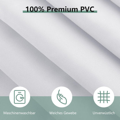 Duschvorhang 120x180 cm, Anti-Schimmel, Wasserabweisend, Weiß