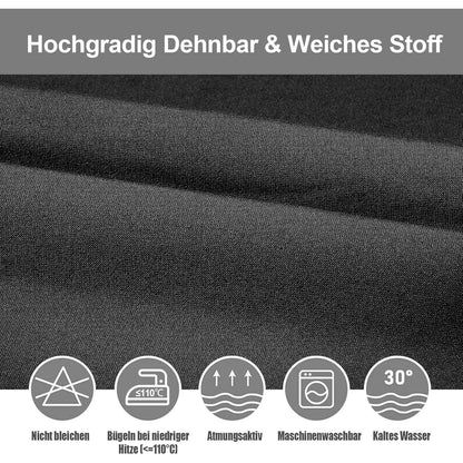 Stretch Stuhlhussen 6er Set – Elastische Stuhlbezüge Schwarz