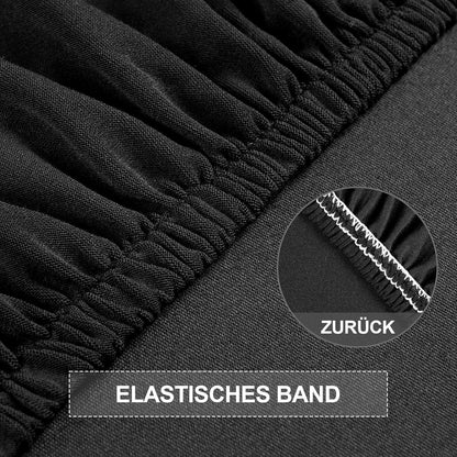 Stretch Stuhlhussen 6er Set – Elastische Stuhlbezüge Schwarz