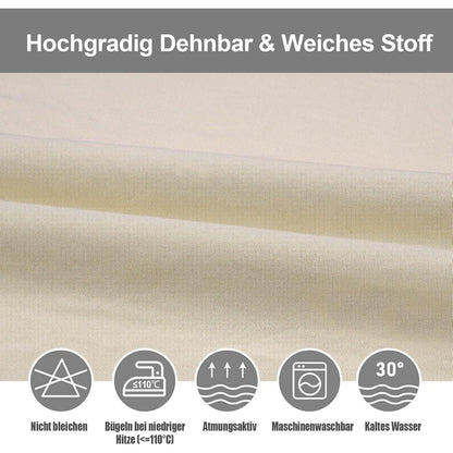 Stretch Stuhlhussen 4er Set – Beige | Abnehmbar & Waschbar