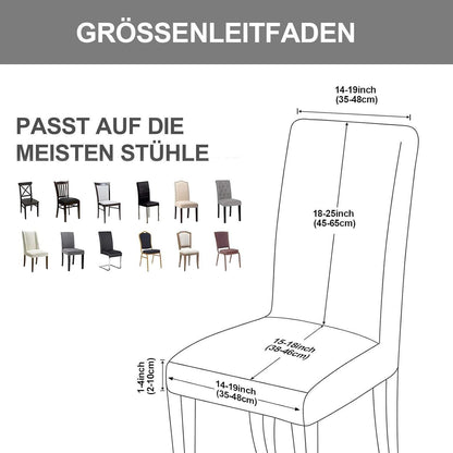 Stretch Stuhlhussen 4er Set – Beige | Abnehmbar & Waschbar