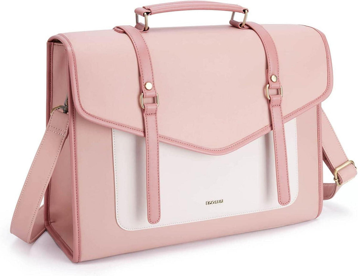 ECOSUSI Laptop Handtasche Damen 15,6 Zoll PU-Leder