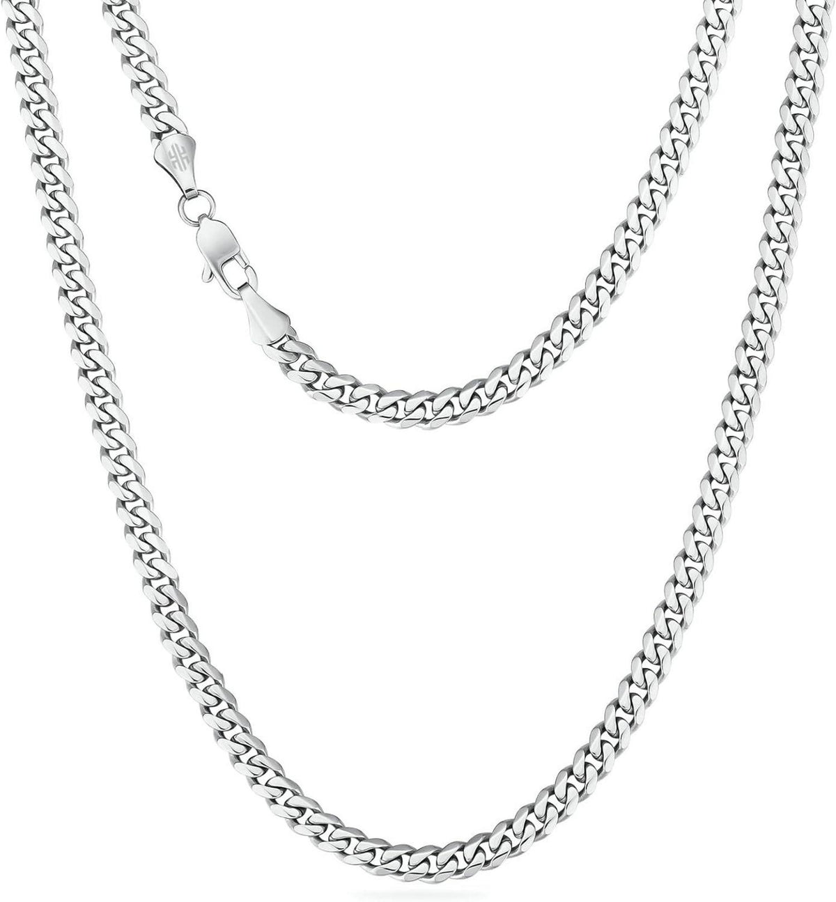 Halskette Edelstahl mit Diamantschliff Gold Cuban Link Chain