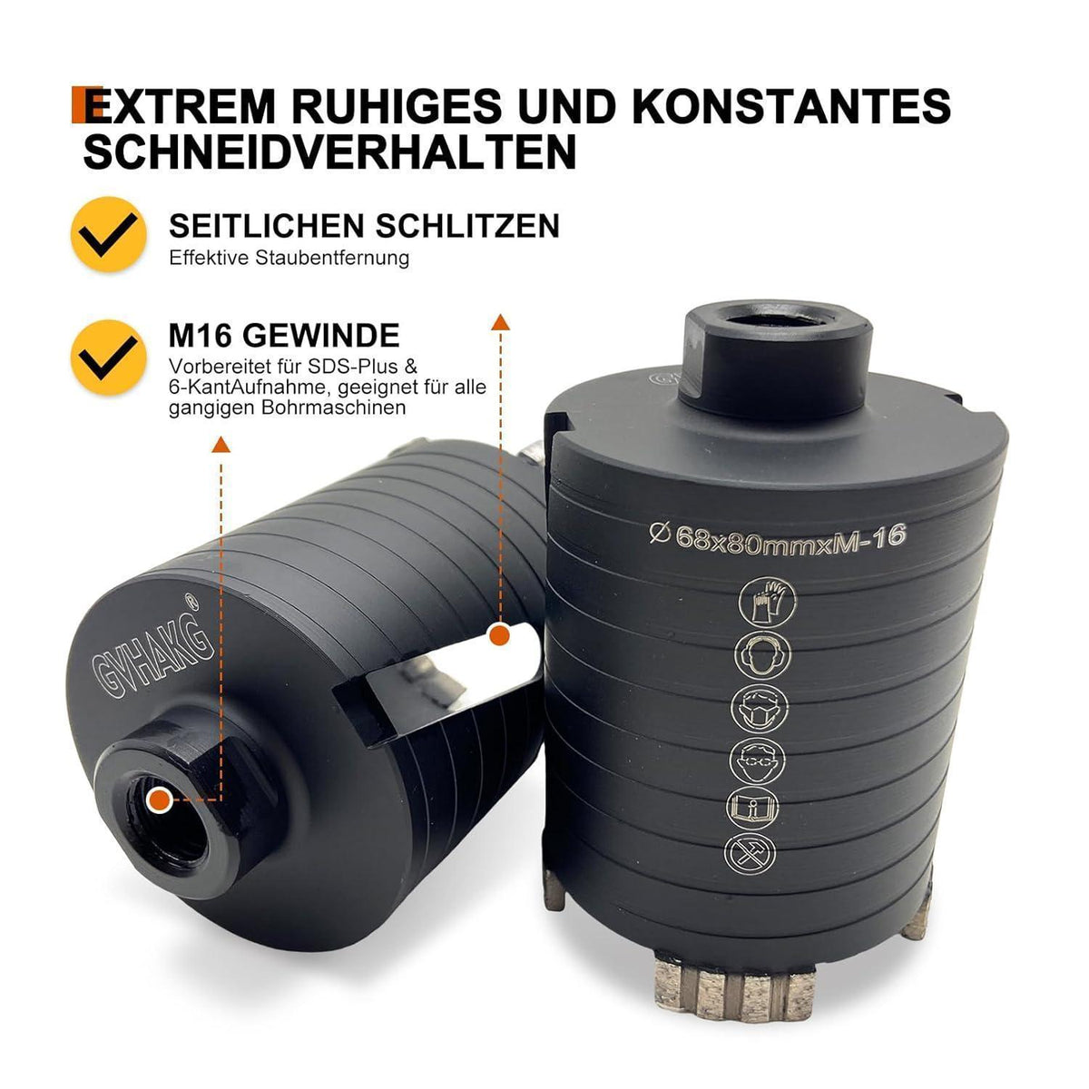 Diamant-Dosensenker 68mm mit Zentrierbohrer für Mauerwerk & Beton