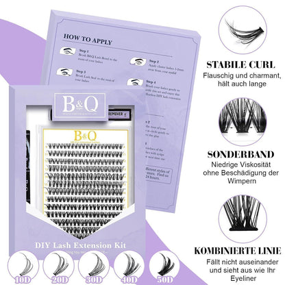 Wimpern-Set 280pcs Cluster Wispy 30D+40D für Volumen-Look