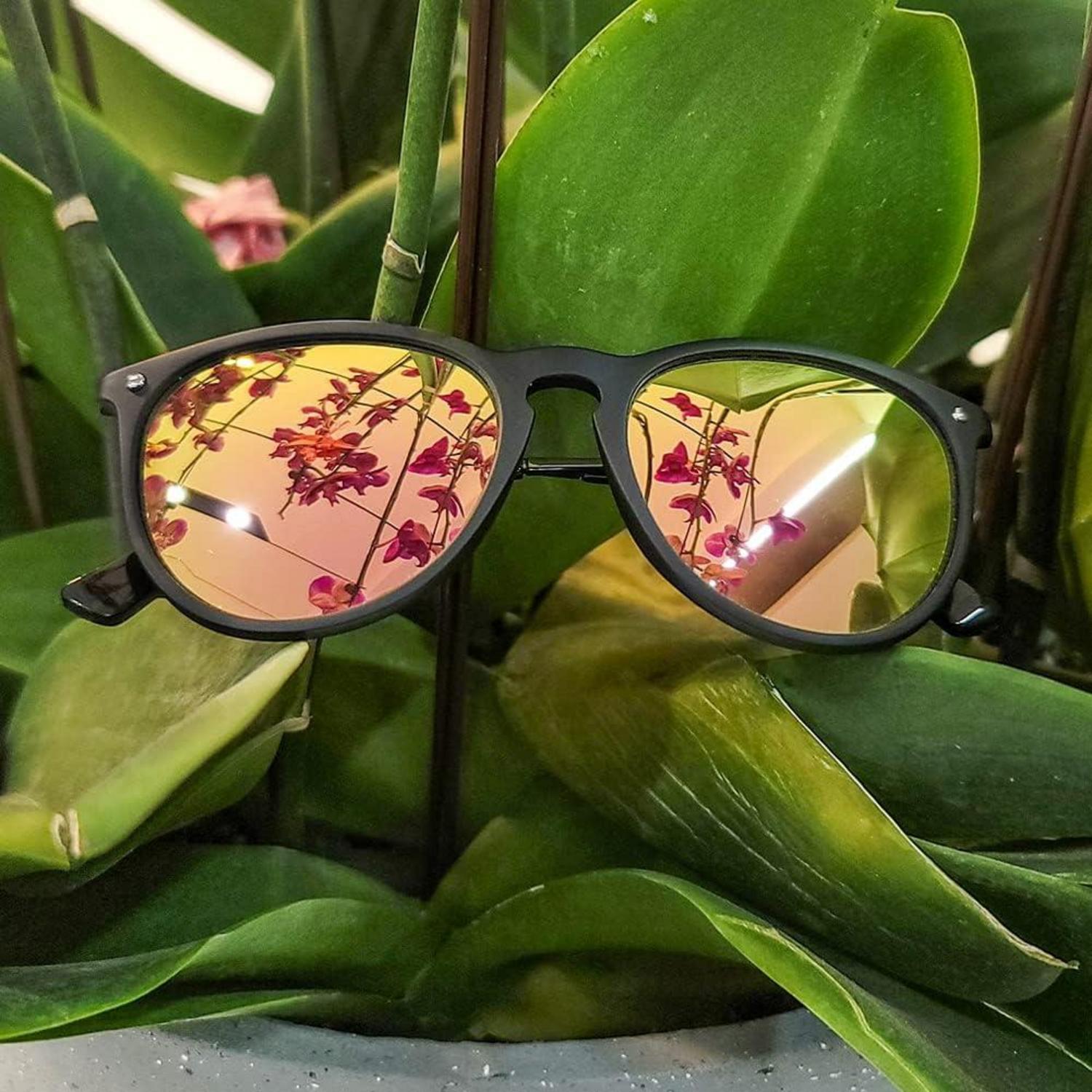 CARFIA Vintage Polarisierte Sonnenbrille UV400 Damen Herren Grau