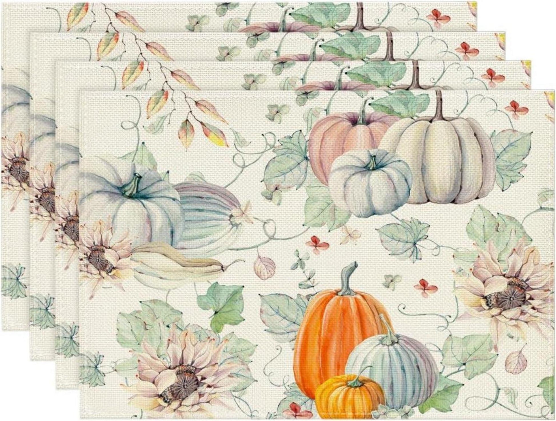 Artoid Aquarell Herbst Platzsets 4er Set 30x45cm SEO Optimiert