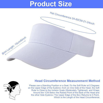 Visor Cap atmungsaktiv – Sportliche Sommerkappe für Damen & Herren (Weiß)