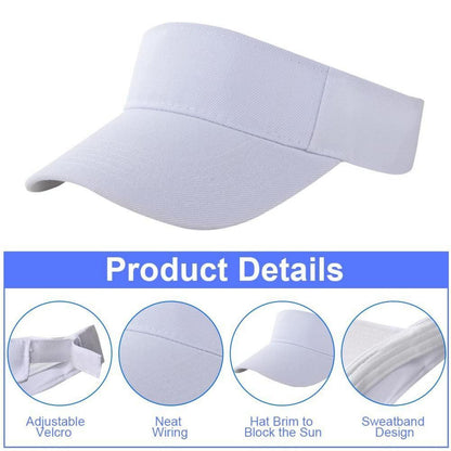 Visor Cap atmungsaktiv – Sportliche Sommerkappe für Damen & Herren (Weiß)