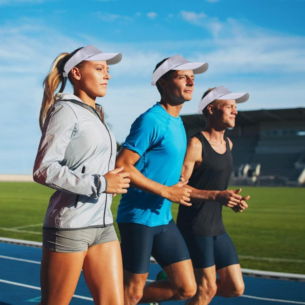 Visor Cap atmungsaktiv – Sportliche Sommerkappe für Damen & Herren (Weiß)